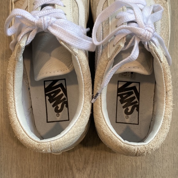 Old Skool Cream Suede Snakeskin Platform Vans - Picture 4 of 5